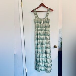 New Marine Layer size Medium Green and Cream Patterned Maxi Dress 🏖️☀️